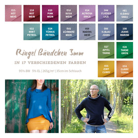 Ringelbündchen ca. 3 mm *Ab 25 cm