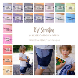 Baumwolldruck Streifen 5 mm * Ab 50cm