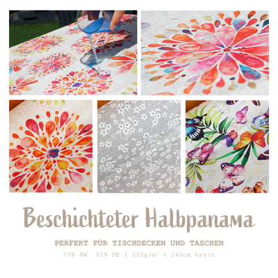 Halbpanama beschichtet | Wasserabweisend * Ab 50 cm