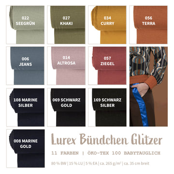 Cuffs with lurex glitter * From 25 cm
