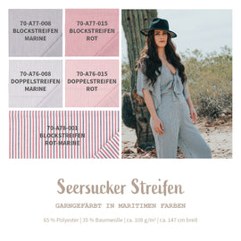 Seersucker rayé * A partir de 50cm