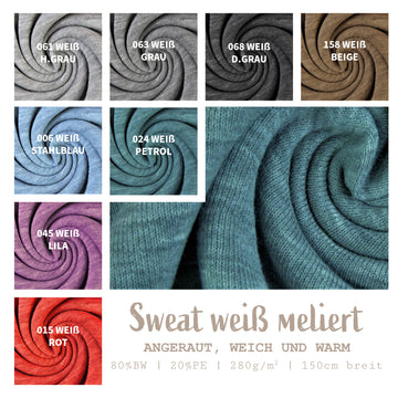 Wintersweat weiß meliert *Ab 50 cm