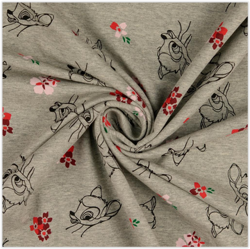 French-Terry Bambi grau *Ab 50 cm