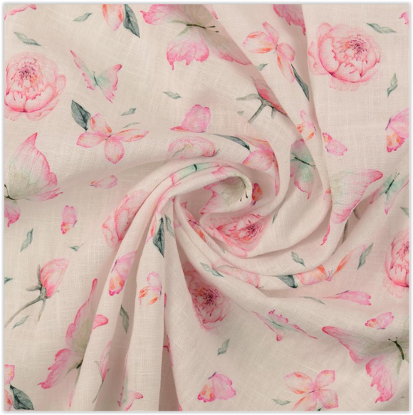 Halbleinen Schmetterling rosa *Ab 50cm