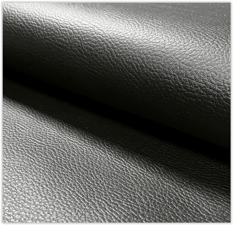 Buy 169-metallic-black Faux leather metallic *From 50 cm