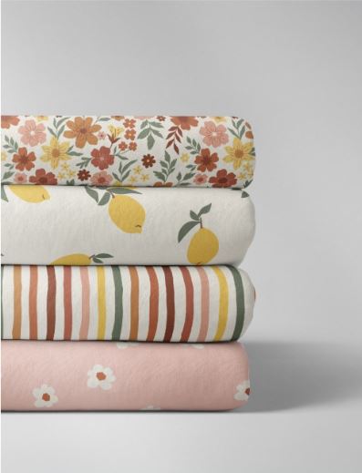 Baumwolljersey Blumen terra *Ab 50cm - 0