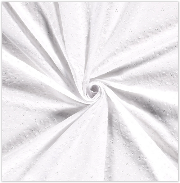 Spitze Lochstickerei weiß  *Ab 50cm