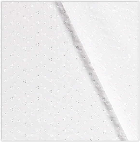 Spitze Lochstickerei weiß  *Ab 50cm