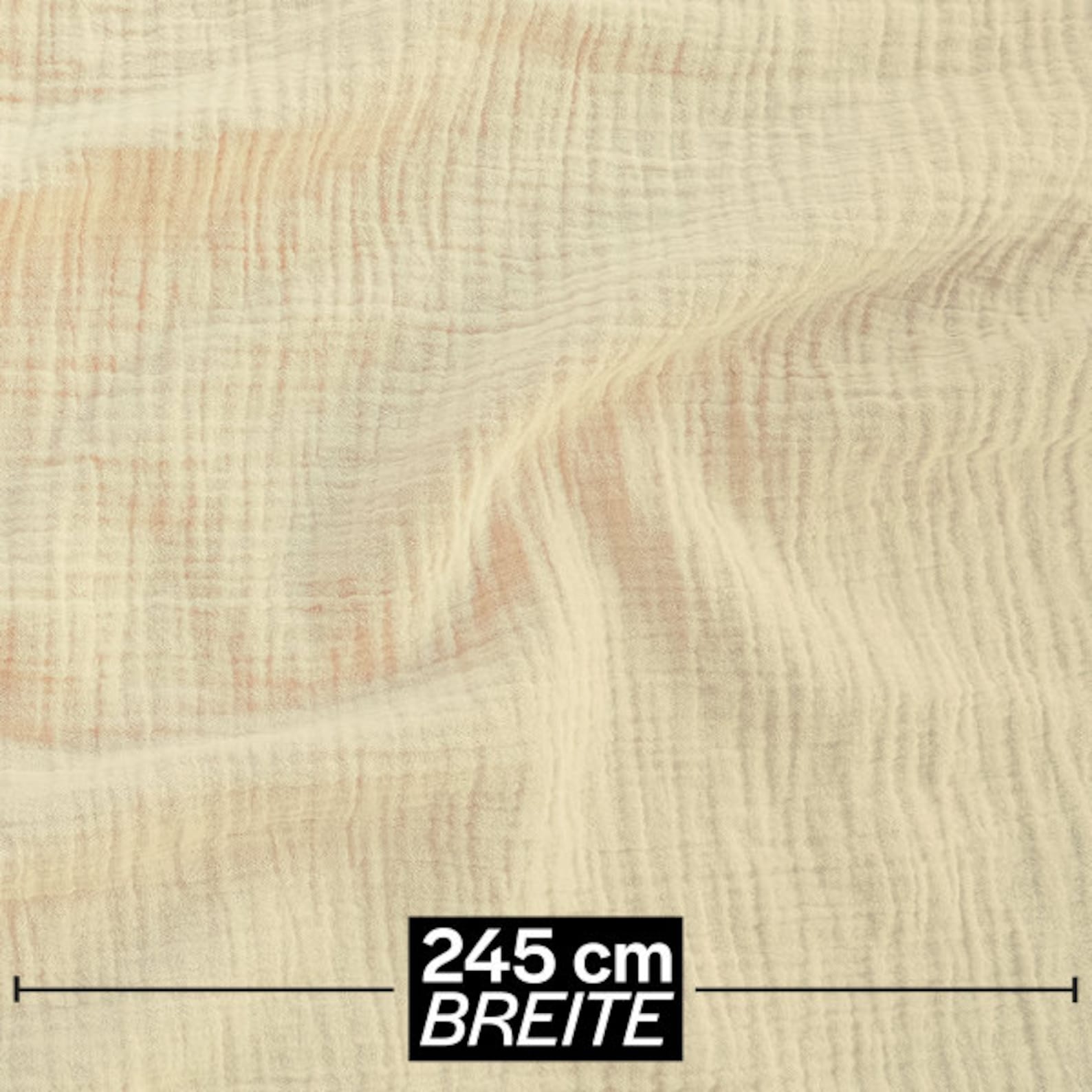 Buy 051-cream Organic muslin in extra width *From 50 cm