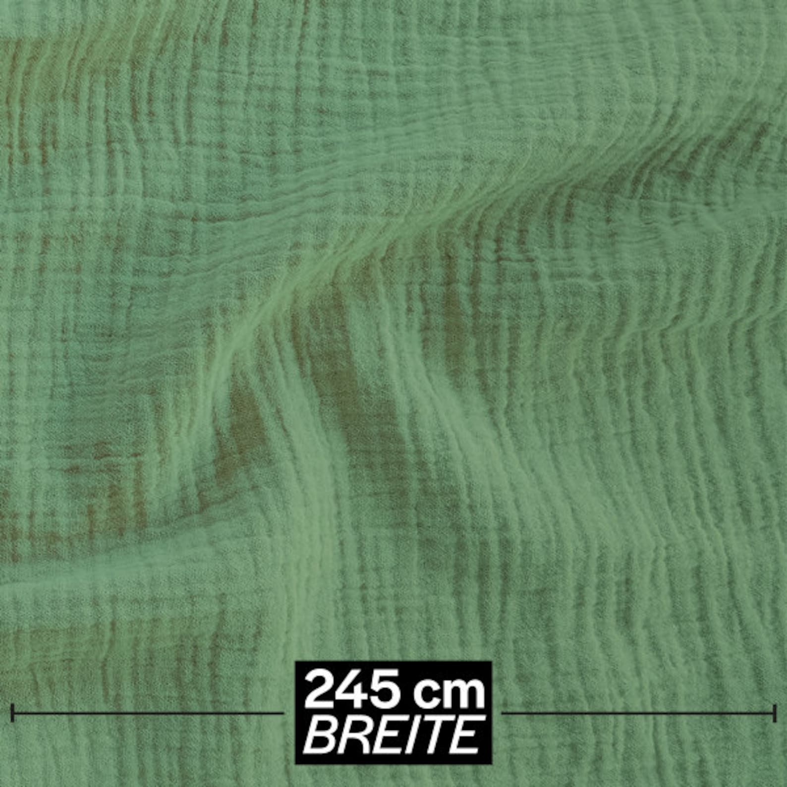 Buy 022-sea-green Organic muslin in extra width *From 50 cm