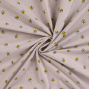 Baumwolljersey Bienen beige *Ab 50 cm-3