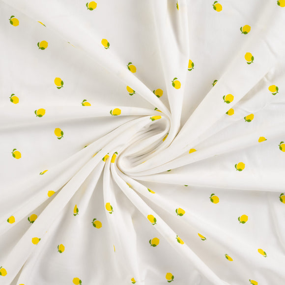 Baumwolljersey Zitronen creme *Ab 50 cm