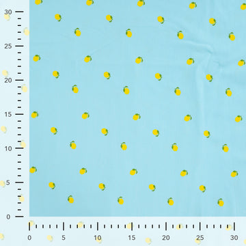 Baumwolljersey Zitronen hellblau *Ab 50 cm - 0