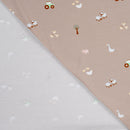 Baumwolljersey Bauernhof beige *Ab 50 cm-3