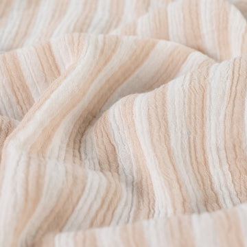 Kaufen 052-sand Musselin bedruckt Streifen *Ab 50 cm