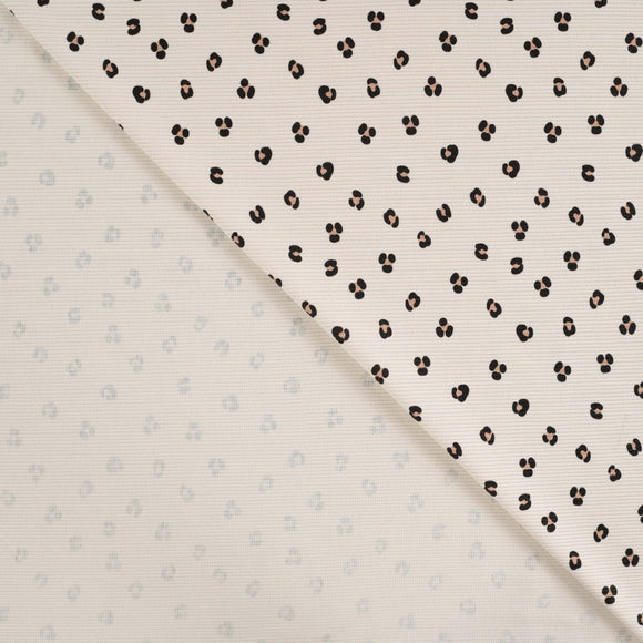 Rippjersey bedruckt Leo beige *Ab 50cm