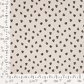 Rippjersey bedruckt Leo beige *Ab 50cm - 0