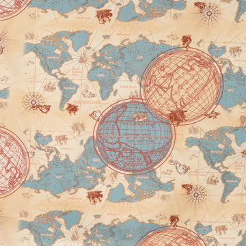 Halbanama Weltkarte vintage * Ab 50 cm - 0