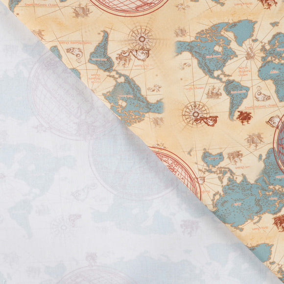 Halbanama Weltkarte vintage * Ab 50 cm
