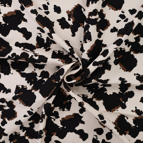 Viskose bedruckt Kuh schwarz-weiß *Ab 50 cm