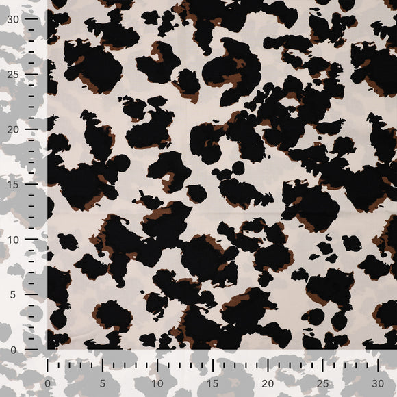 Viskose bedruckt Kuh schwarz-weiß *Ab 50 cm