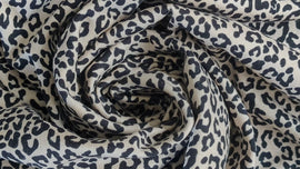 Baumwolljersey Leo beige-schwarz *Ab 50cm - 0