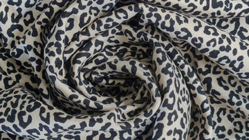 Baumwolljersey Leo beige-schwarz *Ab 50cm - 0