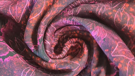 Wintersweat Blumen weinrot *Ab 50cm - 0