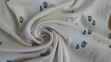 Rippjersey bedruckt Pinguine *Ab 50cm - 0
