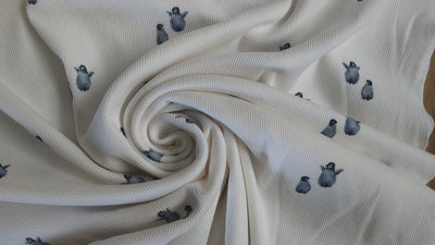 Rippjersey bedruckt Pinguine *Ab 50cm - 0