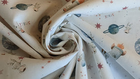 Baumwolle digital bedruckt Astronauten *Ab 50cm - 0