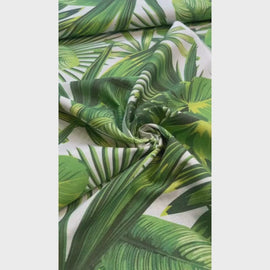 Tissu déco feuilles de jungle *À partir de 50 cm - 0