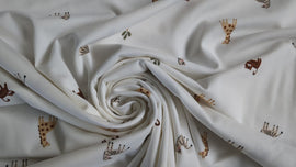 Baumwolljersey Tiere Afrika creme *Ab 50cm - 0