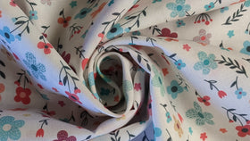 Baumwolle digital bedruckt Blümchen bunt *Ab 50cm - 0