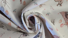 Baumwolle digital bedruckt Waldtier-Party *Ab 50cm - 0