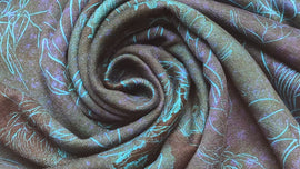 Wintersweat Blumen blau * Ab 50cm - 0