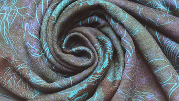 Wintersweat Blumen blau * Ab 50cm - 0
