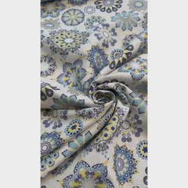 Tissu déco mandala bleu*À partir de 50 cm - 0