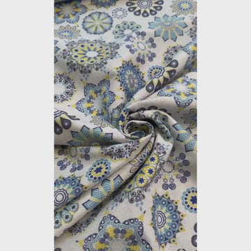 Decorative fabric Mandala blue*From 50 cm - 0
