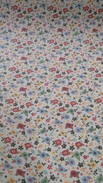 Tischdeckenstoff recycelt Streublümchen *Ab 50cm - 0