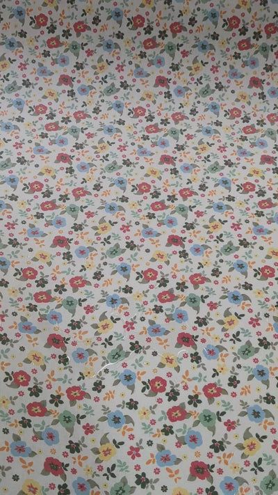 Tischdeckenstoff recycelt Streublümchen *Ab 50cm - 0