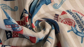 Dekostoff Leuchtturm & Boote *Ab 50 cm - 0