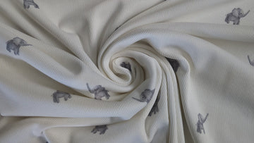 Rippjersey bedruckt Elefanten *Ab 50cm - 0
