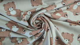 French-Terry beige Bären *Ab 50cm - 0