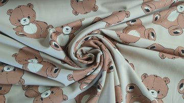 French-Terry beige Bären *Ab 50cm - 0