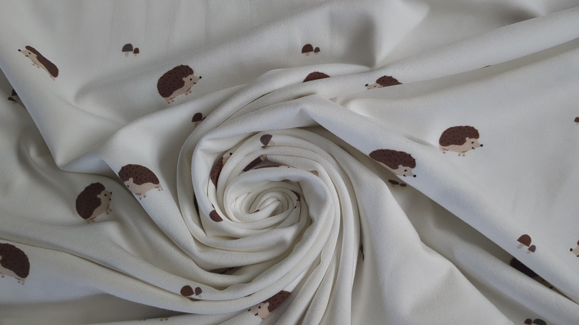 Baumwolljersey Igel creme *Ab 50cm-3