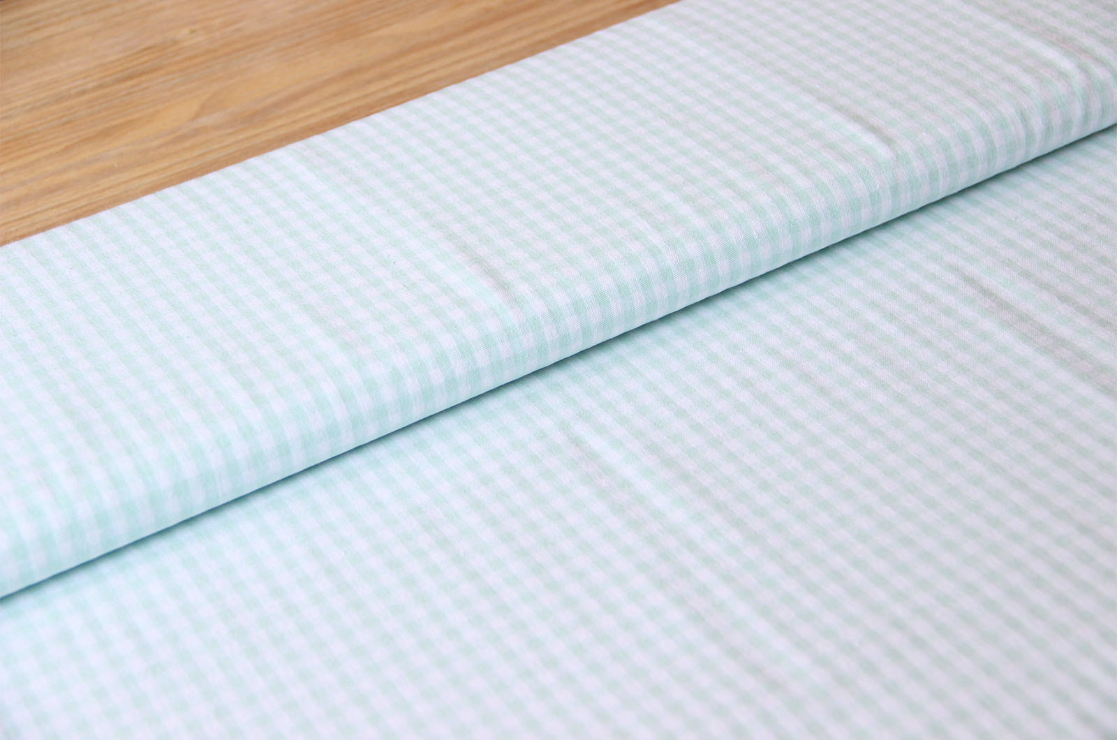 Buy 022-mint Cotton check 5mm * From 50 cm