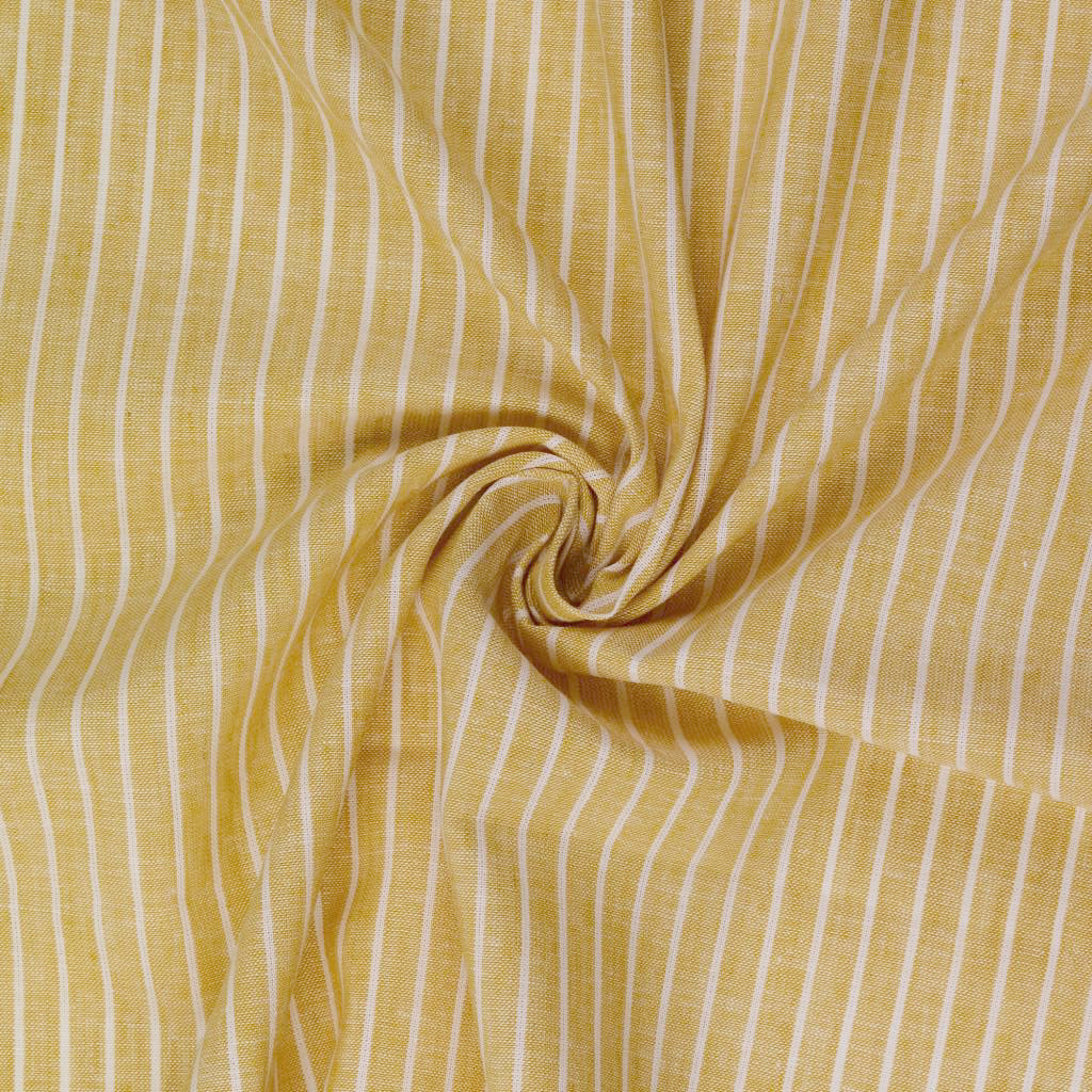 Buy 003-ochre Half linen patterned stripes * From 50 cm
