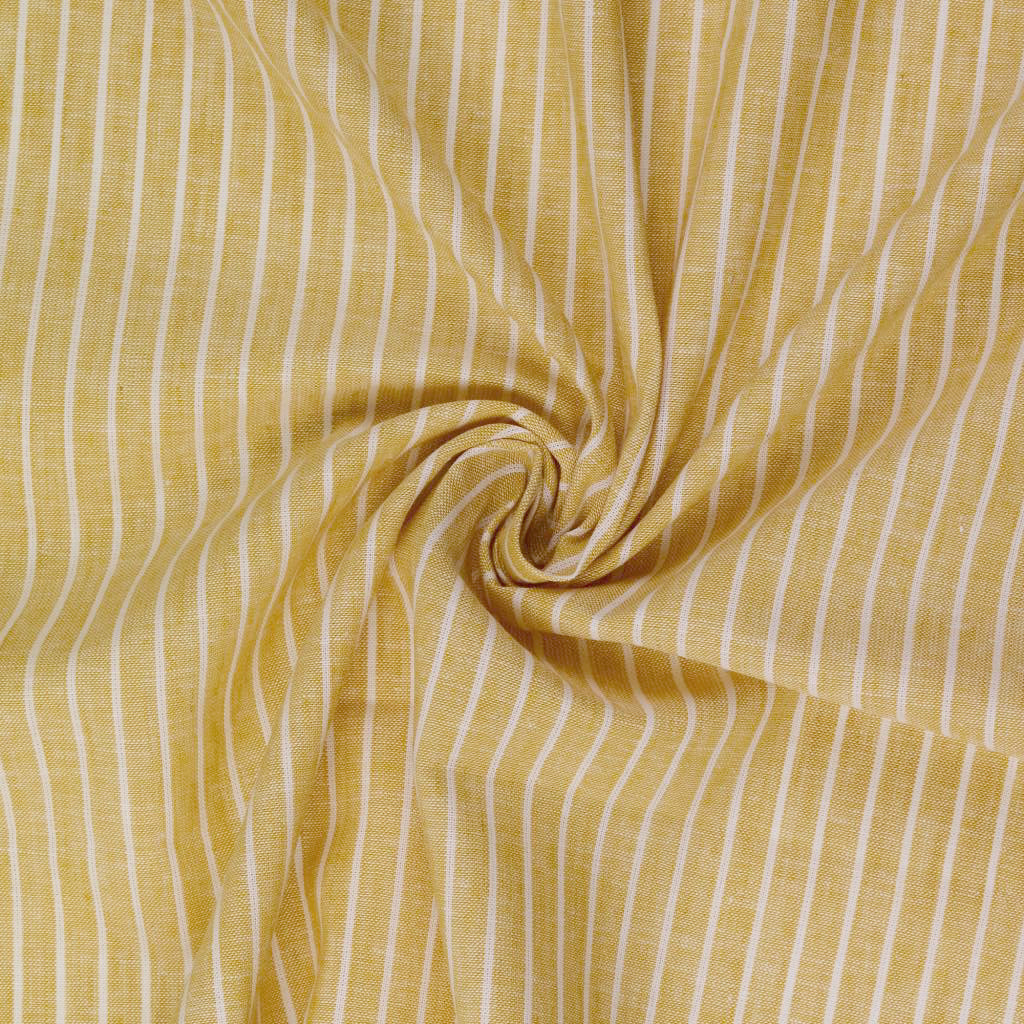 Half linen patterned stripes * From 50 cm