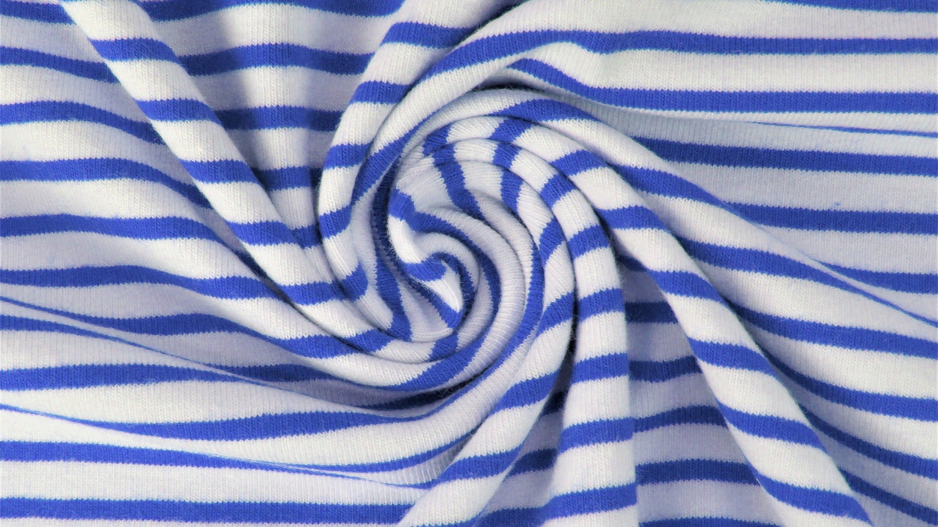 Buy 005-royal-blue Cotton jersey striped * From 50 cm